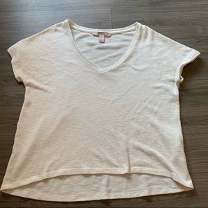 knit v-neck tee